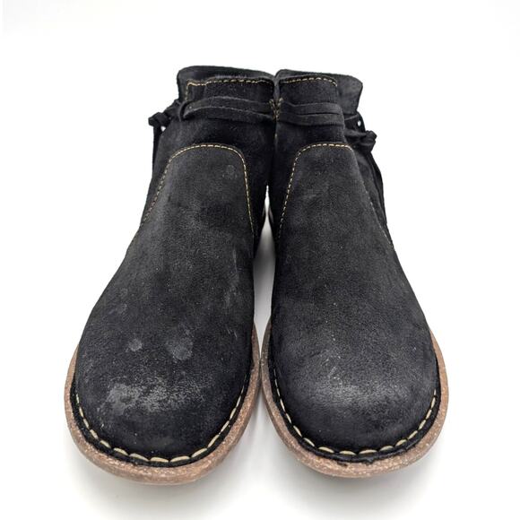 Women Born Tarkiln Distressed Ankle Boots Women’s Side Zip Black Size US8M EU39